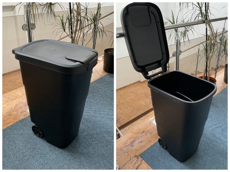Бак для сміття Prosperplast Wheeler 90 л, антрацит 5905197463308 фото