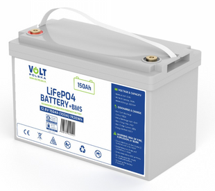 Акумулятор Volt Polska LiFePO4 12,8V 150Ah (100A) + BMS (6AKLI15012) 6AKLI15012 фото