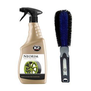 Набір для миття дисків та ковпаків: K2 Neorim 700мл + щітка K2 Brush For Wheel Rim na_173 фото