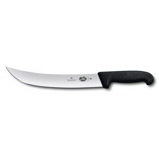 Обробний ніж м'ясника 25 см Victorinox Fibrox Cimeter Steak лезо зігнуте гладке Чорний (5.7303.25) 5.7303.25 фото