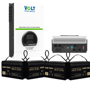 Комплект Volt Polska ULTRA 10000 48/230V (5000/10000W) + 4 шт Акумулятор VOLT VRLA 100Ah 12V 11000W100AGM фото