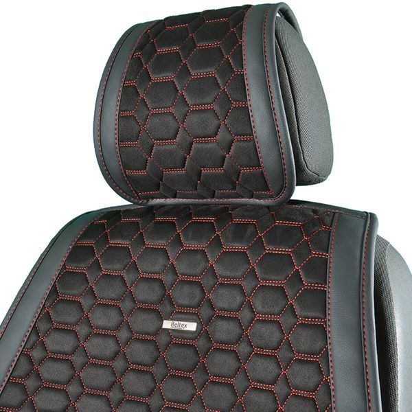 Комплект преміум накидок для сидінь BELTEX Monte Carlo, black-red BX81110 фото