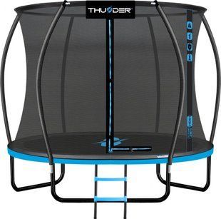 Батут THUNDER INSIDE ULTRA з внутрішньою сіткою 8 футів 255 см чорно-блакитний INSIDE-ULTRA-8FT-BLUE фото