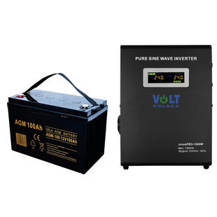 Комплект Volt Polska SINUS PRO 800 W 12/230V 500/800W + Акумулятор VOLT AGM VRLA 100Ah 12V 3SP098012W+6AKUXAG100 фото