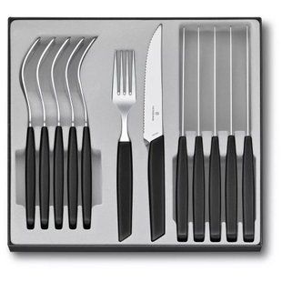 Набор столовых приборов Victorinox Swiss Modern Table Set 12 предметов Черный (6.9093.12W.12) 6.9093.12W.12 фото