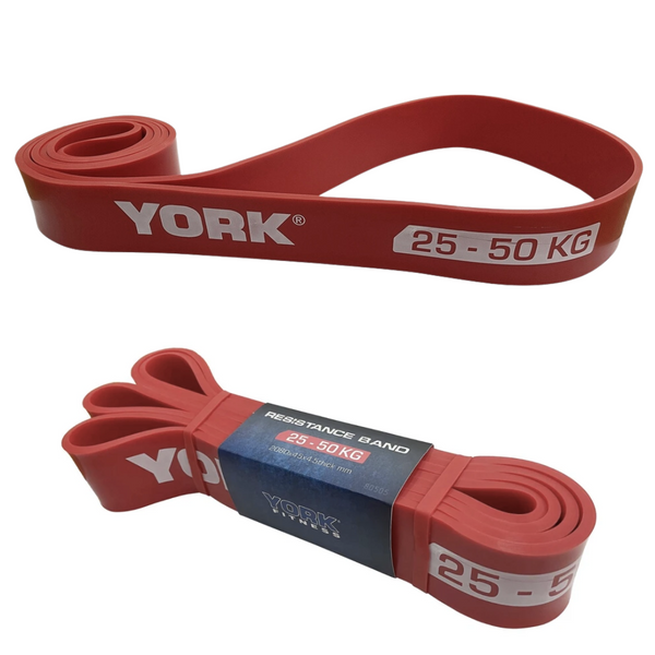 Резинка для фітнесу York 25-50кг - 2080x45x4,5 мм, червоний 0014961805055 фото