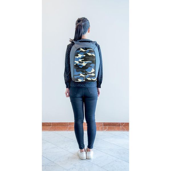 Рюкзак антизлодій міський XD Design Bobby Compact 14 , Camouflage Blue (P705.655) P705.655 фото
