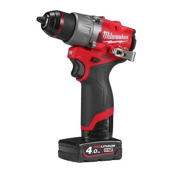 Дриль-шурупокрут акумуляторний MILWAUKEE, M12 FDD2-402X (+ заряд.пристрій, 2 акум., HD кейс) 4933479874 фото