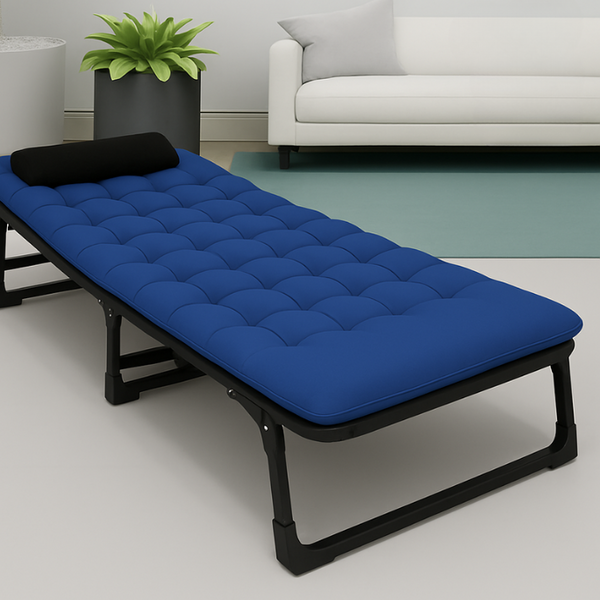 Розкладне ліжко (розкладачка) з матрацом і подушкою LEOBRO Blue (LB-FB-A1-BLU) LB-FB-A1-BLU фото