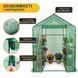 Стелаж-теплиця LEOBRO 143x143x195 см на 8 полиць Green (LB-G122) LB-G122 фото 4