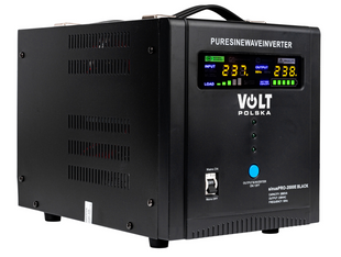 Гібридний ДБЖ/інвертор Volt Polska SINUS PRO 2000 E Black 12/230V 1250/2000W (3SP092012E) 3SP092012B фото