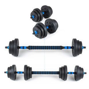 Гантелі розбірні бітумні THUNDER GYM-02 зі з'єднувачем для штанги, 2 x 10 кг GYM-02 фото