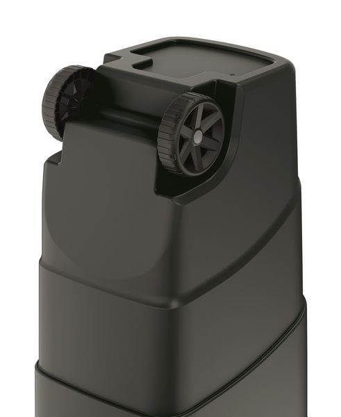 Бак для сміття Prosperplast Wheeler 90 л, антрацит, синя кришка 5905197462943 фото