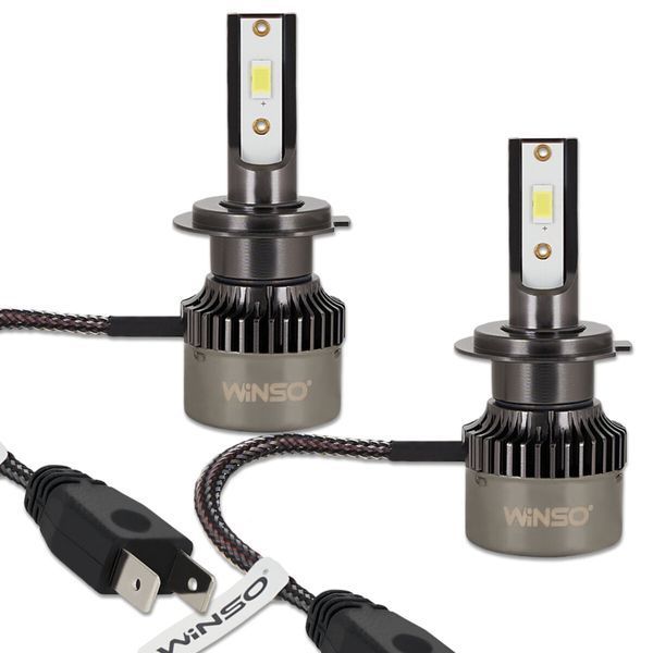 Автолампа Winso LED H7 12/24V 50Вт 5000Лм 6500K CSP3570 2шт 794700 фото