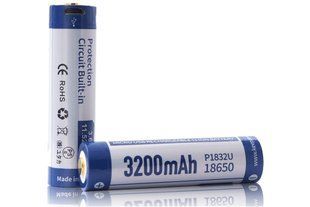 Акумулятор Li-Ion 18650 Keeppower 3200мАч 8А MicroUSB (с защитой) 2 шт 2722377911311 фото