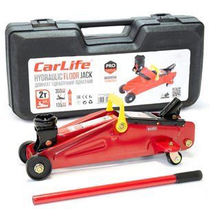 Домкрат підкатний CarLife 2т 135-350мм у кейсі FJ610P FJ610P фото