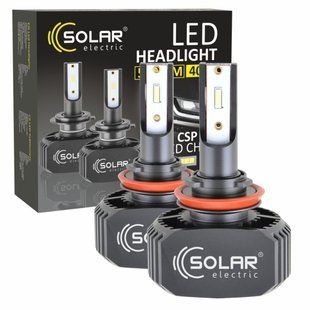 LED автолампа Solar H11 12/24V 6000K 5000Lm 40W CSP1860 2шт 8211 фото