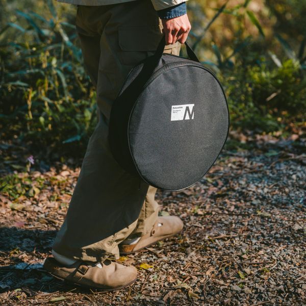 Настільна кругла піч із решіткою та сковорідкою Naturehike CNK2550CF010, 36*32.6*12 см, хромоване залізо 6977465869364 фото