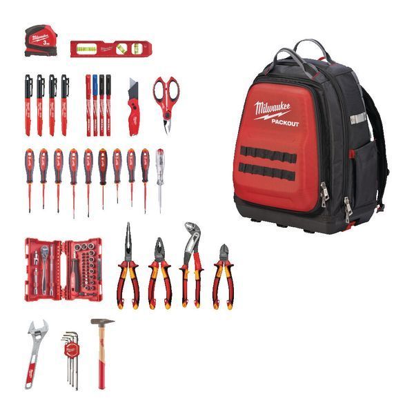 Рюкзак PACKOUT MILWAUKEE з набором інструментів для електриків (76шт) 4932498407 фото