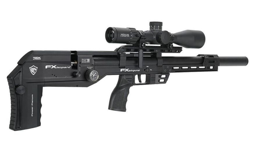 Пневматическая редукторная винтовка FX Airgun Leopard Black Sniper Tube .177 кал 1004161 фото