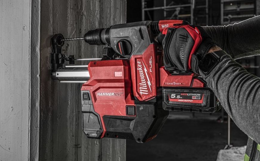 Перфоратор акумуляторний SDS-Plus з системою видалення пилу M18 ONE FHX DEL-552C FUEL (Li-Ion 5.5 Ач) (зарядний пристрій, 2 акум 4933478506 фото