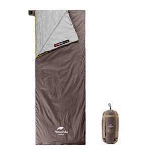 Спальник надлегкий Naturehike Summer LW180 NH21MSD09 лівий, (15&deg;C), p-p M, коричневий 6927595777954-L фото