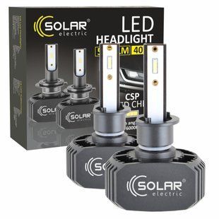 LED автолампа Solar H1 12/24V 6000K 5000Lm 40W CSP1860 2шт 8201 фото