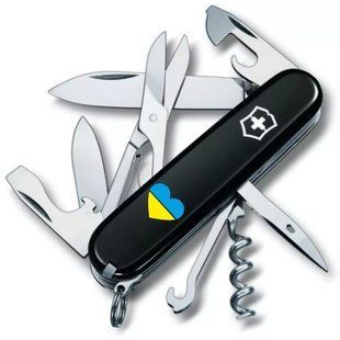 Складаний ніж Victorinox CLIMBER UKRAINE Серце синьо-жовте 1.3703.3_T1090u 1.3703.3_T1090u фото
