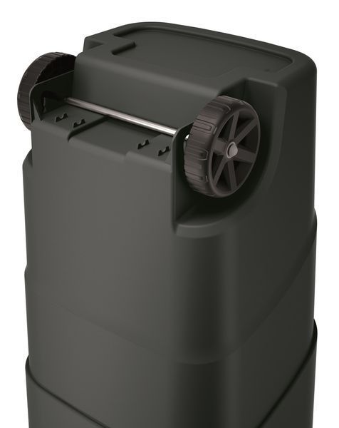 Бак для сміття Prosperplast Wheeler 110 л, антрацит, синя кришка 5905197462905 фото