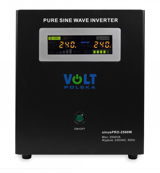 Гібридний ДБЖ/інвертор Volt Polska SINUS PRO 2500 W 24/230V 1800/2500W (3SP250024W) 3SP250024W фото