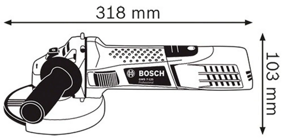 Кутова шліфувальна машина Bosch GWS 7-125 (0601388108) 0601388108 фото