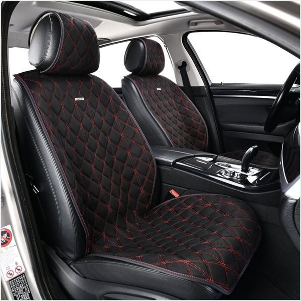 Преміум накидки для передніх сидінь CarLife Nitro, black-red 2шт SC40112 фото