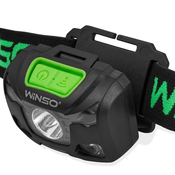 Ліхтар налобний Winso 250Lm, 5W XPG, 1200mAh/3xAAA, з сенсором білий/червоний 751220 фото