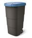 Бак для сміття Prosperplast Wheeler 110 л, антрацит, синя кришка 5905197462905 фото 1