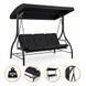 Садова гойдалка з товстим матрацом LEOBRO Luxury Pro Black (LB-1046) LB-1046 фото 1