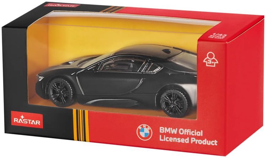 Машинка Rastar BMW i8 1:43 Чорний 454.01.26 фото
