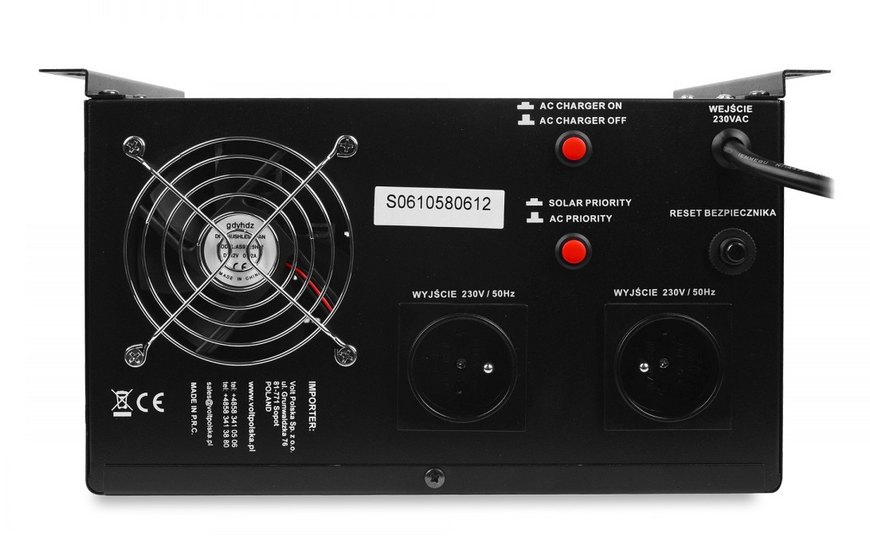 Гібридний ДБЖ/інвертор Volt Polska SINUS PRO 2500 W 24/230V 1800/2500W (3SP250024W) 3SP250024W фото