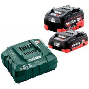 Акумулятор Metabo LiHD 18 V 1x4.0 Ah, 1x5.5 Ah, зарядний пристрій ASC 55 685160000 фото
