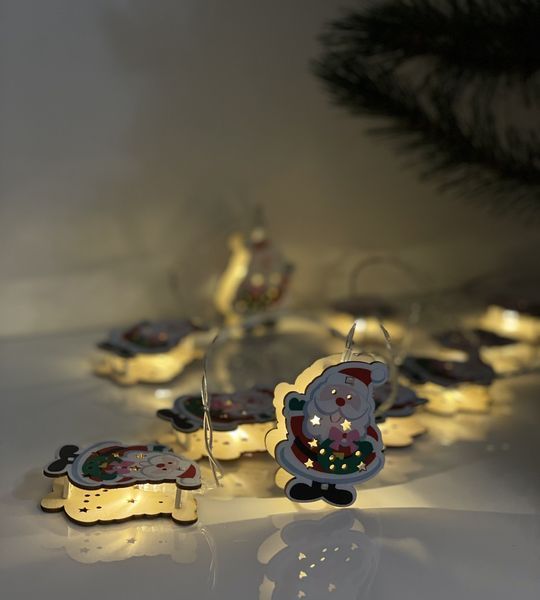 Гірлянда світлодіодна Санта Клаус Chomik, 1,65 м, 10 LED теплий білий 5900779854086 фото