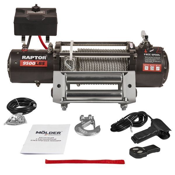 Лебідка MOLDER RAPTOR 9500lbs (5.5hp/4.1kw) MA23095 фото