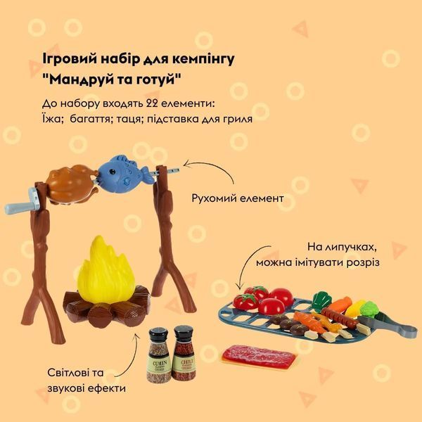 Ігровий набір для кемпінгу OTAMANKO Мандруй та готуй 532.02.57 фото