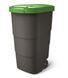 Бак для сміття Prosperplast Wheeler 110 л, антрацит, зелена кришка 5905197462912 фото 1
